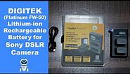 DigiTek Platinum Lithium-ion Rechargeable Battery for Sony DSLR Camera | sony np fw50 battery