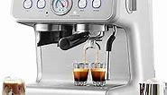 Gevi Espresso Machine With Grinder, 20 Bar Dual Boiler Automatic Espresso Machine with Milk Frother Wand All in One Espresso Machines for Home
