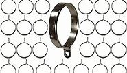 40Pcs Bronze Curtain Rod Rings, 1.26 Inch (32mm) Inner Dia Drapery Ring for Curtain Rods, Nickel