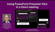 Using PowerPoint Presenter View with a single screen in a Zoom meeting (Windows)