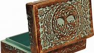 ETROVES 8 x 5 Handmade Carved Wood Tree of Life Jewelry Box