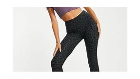 Nike Training One Dri-FIT high rise leopard print leggings in black | ASOS