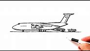 How to draw a Military transport aircraft