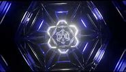 Abstract Background Video 4k Blue White Metallic Wireframe VJ LOOP NEON Sci-Fi Calm Wallpaper