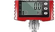 Hanging Scale 2200Lb 1000Kg Digital Crane Scale Heavy Duty Industrial Smart Weighing Tool Hoist Orange for Farm, Hunting, Bow Draw Weight, Big Fish & Hoyer Lift (Red)