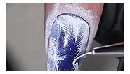 Blue Snowflake Nail Art