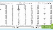 Colour the Measuring Jug Differentiated Worksheets