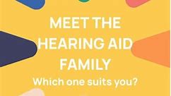 Meet the hearing aid family! #hearingaids #HearingTests #hearing | Hear Clear