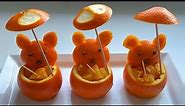 How To Make Orange Bear / Fruit Cutting and Carving Trick / Fruit Decoration Ideas / Fruit Art