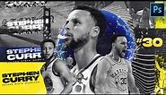 Stephen Curry Poster Design | Adobe Photoshop Tutorial | NBA GFX