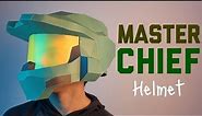 How to make a Paper Master Chief Helmet - DIY Halo Helmet using Cardboard