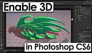 How To Enable 3D Menu In Photoshop CS6 | How To Get 3D Option In Photoshop CS6 Extended