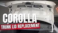 Toyota Corolla Trunk Lid (Boot Lid) Replacement | including the Lock, Rear View Camera and Wiring
