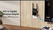 BrosTrend WiFi to Gigabit Ethernet Adapter Introduction Video, 3000Mbps WiFi 6 Uplink Speeds