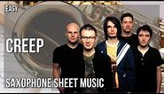Alto Sax Sheet Music: How to play Creep by Radiohead