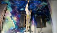 Galaxy mural acrylic 🎨 Kids bedroom ceiling