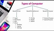 Type of Computer / Classification of Computer