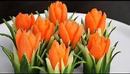 Carrot Show | Vegetable Carving Garnish | Carrot Tulips | Tulips Flower🌷🌷🌷