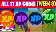 All XP COINS LOCATIONS IN FORTNITE SEASON 4 Chapter 2 (WEEK 9)