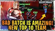 BAD BATCH IS AMAZING! New Top 10 Team in SWGoH! Destroy GAS, Darth Revan, Padme, Grievous, and MORE!