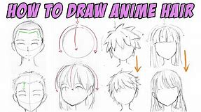 [Beginner Guide part 3] How to Draw anime Hair Tutorial