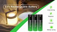 3.7V 18650 Rechargeable Battery 9900mAh 3.7 Volt for Headlamp, Flashlight 031324 (Flat Top, 8 Pack)