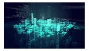4k resolution Motion graphic of Hologram modern city, Futuristic...