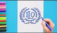 How to draw ILO (International Labour Organization) symbol