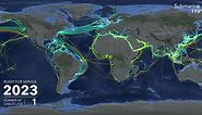 Wired World: 35 Years of Submarine Cables in One Map