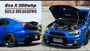 Evo X Build Breakdown | 500whp 6266 Gen 2 Turbo, Varis Bumper & More!