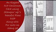 Elegant 5x7 Christmas Card using Stampin' Up!'s Peaceful Place DSP & For Unto Us stamp set