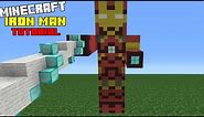 Minecraft Tutorial: How To Make An Iron Man Statue (Captain America: Civil War)