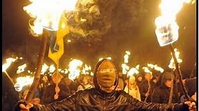 TORCH-LIT MARCH IN KIEV BY UKRAINE'S RIGHT-WING SVOBODA PARTY - BBC NEWS
