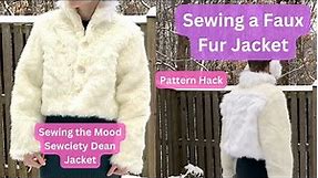 Sewing the Mood Sewciety Dean Jacket | DIY Faux Fur Coat | Sewing a Cropped Fur Jacket