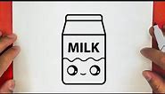 HOW TO DRAW A CUTE MILK ,STEP BY STEP, DRAW Cute things