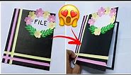 How to make handmade BEAUTIFUL BOOKLET for school project|staple FREE BOOKLET| With Design ideas