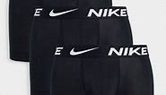 Nike Dri-Fit Essential Microfibre boxer briefs 3 pack in black | ASOS