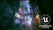 Cyberpunk City Alley - Unreal Engine 4