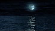 Full Moon, Ocean, Moon Light. Free Stock Video