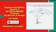 Determine the tensions in cables AB, AC, and AD. ( 3D Equilibrium ) Engineers Academy