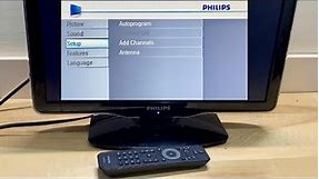 Philips TV- Run a channel scan Auto program for over the air antenna channels
