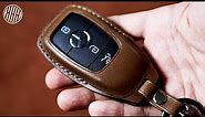 Making a Handmade Leather Fob Smart Key Case / Mercedes-Benz / No Power Tools