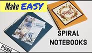 NO MACHINES NEEDED! Make Your Own Spiral Notebook From Scratch/DIY CUSTOM SPIRAL NOTEBOOKS/ EASY