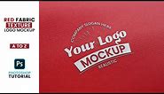 How to Create a Realistic Logo Mockup on Red Fabric Texture