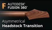 SOLVED: How to model the PERFECT Asymmetrical Headstock Transition | Guitars in Fusion 360