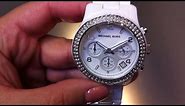 Women's Michael Kors White Ceramic Chrono Watch MK5188