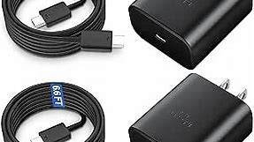 45W Samsung Phone Super Fast Charger, Samsung Galaxy S23 S22 S24 Ultra Charger Fast Charging Cord, USB C Charger Block with 6.6FT Cable for Samsung Galaxy S24/S23/S22/S21/S20/Plus/Ultra/FE/Note 20/10