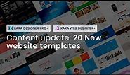 20 New Website Templates for Web Designer+ & Designer Pro+