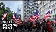 Hong Kong protesters wave American flags asking for help