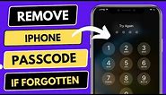 How To Remove Iphone Passcode If Forgotten|How To Remove Iphone Passcode Without Lossing Data 2024